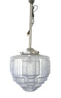 An Art Deco Style Molded Glass Lantern