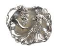 A German Art Nouveau Pewter Figural Tray