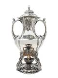 An American Art Nouveau SilverPlate Hot Water Kettle on Stand