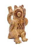 A PreColumbian Style Figural Stirrup Vessel