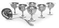A Set of Six American Silver Sorbets