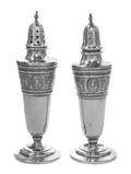 A Pair of American Silver Casters