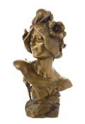 A French Art Nouveau Bronze Bust
