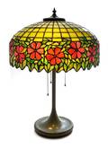 An American Leaded Glass Table Lamp