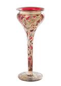 An Art Nouveau Silver Overlay Glass Vase