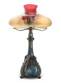 An Art Nouveau SilverPlate Lamp Base