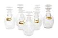 Seven English Cut Glass Decanters