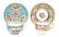 Two English Porcelain Teacups and Saucers