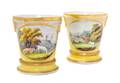 A Pair of English Porcelain Cache Pots