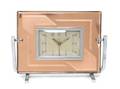 A French Art Deco Mirrored Desk Clock