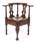 George II Style Mahogany Corner Armchair