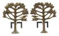 A Pair of Bronze Tree Form Chenets