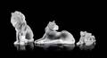 Three Lalique Molded and Frosted Glass Figures