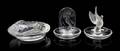 Three Lalique Molded and Frosted Glass Articles