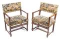 A Pair of French Oak Open Armchairs