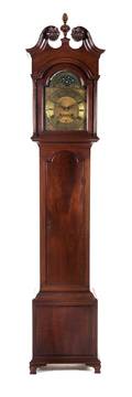 An American Walnut Tall Case Clock