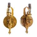 A Pair of Empire Style Gilt Bronze SingleLight Sconces