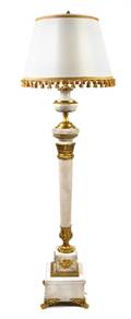 A Louis XVI Style Gilt Bronze Mounted Marble Torchere