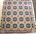 Pennsylvania red green and blue jacquard coverlet mid 19th c
