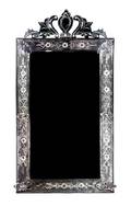 A Venetian Style Etched and Beveled Glass Mirror