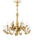 A Neoclassical Gilt Bronze TwentyFour Light Chandelier
