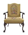 A George II Mahogany Library Chair