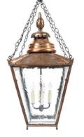 An English Style Copper and Glass Lantern