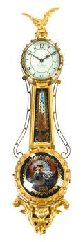 A Federal Style Giltwood Banjo Clock