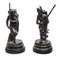 Two Cast Metal Figural Groups