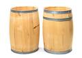 Two Metal Banded Wooden Barrels from the Lodge at Caribou Ranch