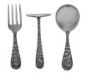A Set of Three American Silver Small Flatware Articles