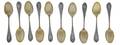 A Set of Ten American Silver Demitasse Spoons