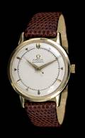 A Vintage 14 Karat Yellow Gold Automatic Wristwatch Omega