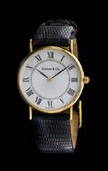 A 14 Karat Yellow Gold Wristwatch Tiffany  Co