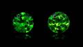 A Pair of Round Brilliant Cut Russian Demantoid Garnets Weighing 216 Carats Total