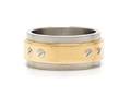 An 18 Karat Yellow Gold and Stainless Steel Santos 100 Ring Cartier