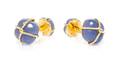 A Pair of 18 Karat Yellow Gold and Chalcedony Cufflinks Verdura