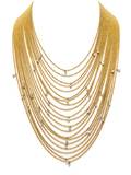 A Yellow Gold and Diamond Bib Necklace