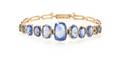 An Antique Yellow Gold and Sapphire Bracelet