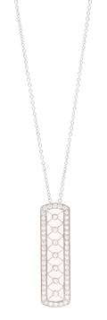 A Platinum and Diamond Voile Bar Necklace Tiffany  Co
