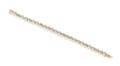 A 14 Karat Gold and Diamond Line Bracelet