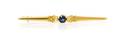 An 18 Karat Yellow Gold and Sapphire Bar Brooch Georg Jensen