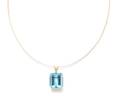 A Yellow Gold and Aquamarine Necklace