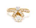 A 14 Karat Yellow Gold Diamond Ring