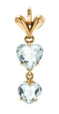 A 14 Karat Yellow Gold and Aquamarine Pendant
