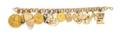 A Yellow Gold Charm Bracelet with 12 Attached Charms