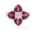An 18 Karat White Gold Rubellite and Diamond Ring Bellarri