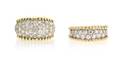 A Pair of Gold and Diamond Rings