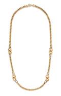A 14 Karat Yellow Gold Fancy Link Necklace