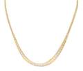 A 14 Karat Tri Color Gold Necklace